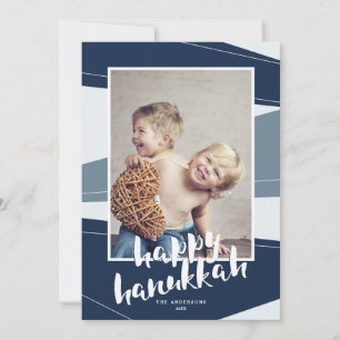 Geometrisch blok   Hanoeka en kerstinterreligieus  Feestdagenkaart