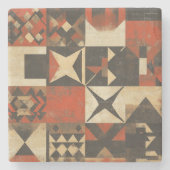  geometrisch Boheems stenen Onderzetter (Voorkant)