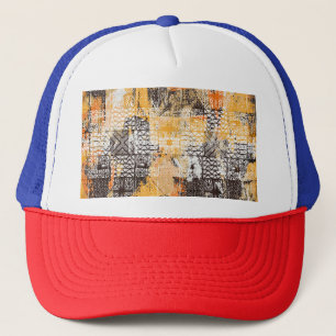 Geometrisch Boho-tribaal noodpatroon Trucker Pet