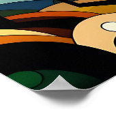 Geometrisch bos poster (Hoek)