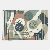 Geometrisch bos theedoek (Horizontaal)