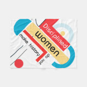 Geometrisch Brahaus met typografie Fleece Deken (Voorkant (Horizontaal))