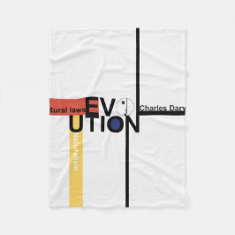 Geometrisch Brahaus met typografie Fleece Deken