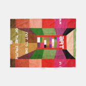 Geometrisch Brahaus met typografie Fleece Deken (Voorkant (Horizontaal))