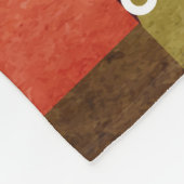 Geometrisch Brahaus met typografie Fleece Deken (Hoek)