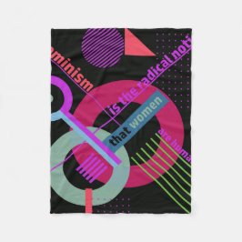 Geometrisch Brahaus met typografie Fleece Deken