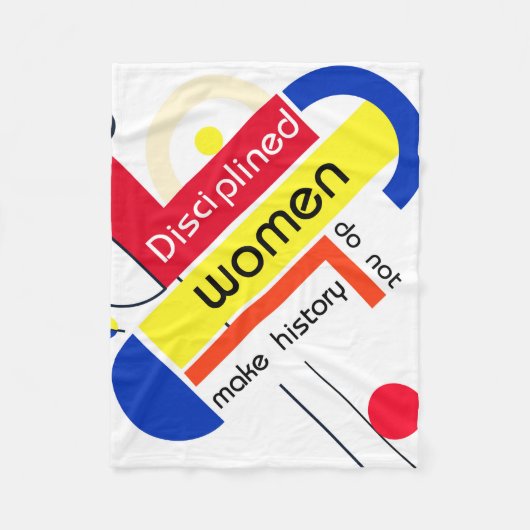 Geometrisch Brahaus met typografie Fleece Deken (Voorkant)