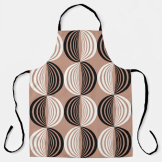 Geometrisch bruin cirkels naadloos ontwerp schort