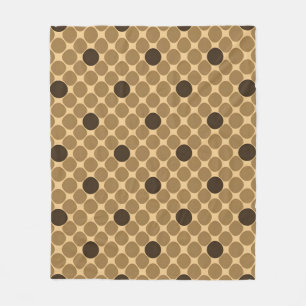 Geometrisch bruin patroon met cirkels fleece deken