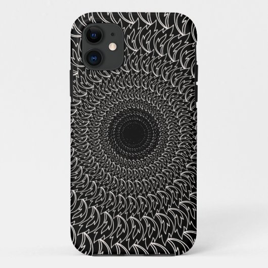 Geometrisch concentrisch herhalend patroongolfblad Case-Mate iPhone case (Achterkant)