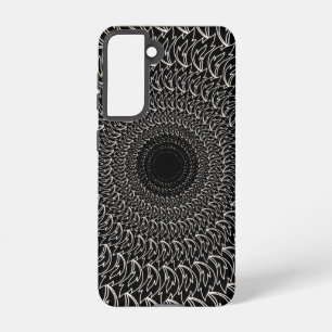 Geometrisch concentrisch herhalend patroongolfblad samsung galaxy hoesje