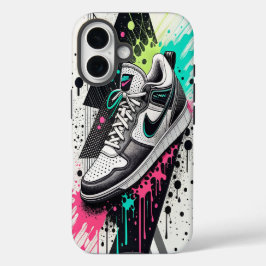 Geometrisch contrast. iPhone 16 hoesje