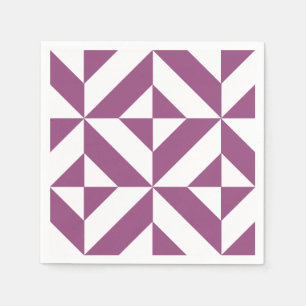 Geometrisch decoderpatroon wapengrafiek servet