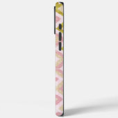 Geometrisch diamantpatroon in roze en olijfgroen Case-Mate iPhone case (Achterkant / Links)