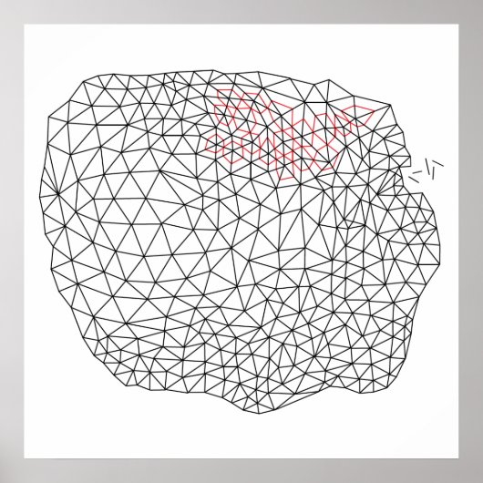 Geometrisch driehoeksontwerp poster (Voorkant)