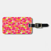 Geometrisch driehoekspatroon bagagelabel (Voorkant horizontaal)
