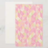 Geometrisch driehoekspatroon briefpapier (Voorkant / Achterkant)