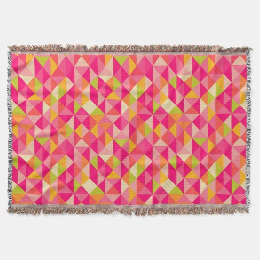 Geometrisch driehoekspatroon deken (Voorkant)