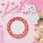 Geometrisch driehoekspatroon papieren bordje (Feest)