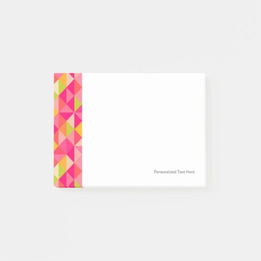 Geometrisch driehoekspatroon post-it® notes (Voorkant)