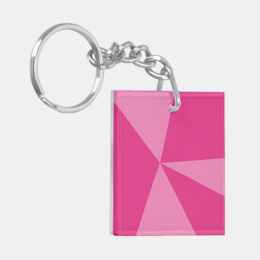Geometrisch driehoekspatroon sleutelhanger (Voorkant Links)
