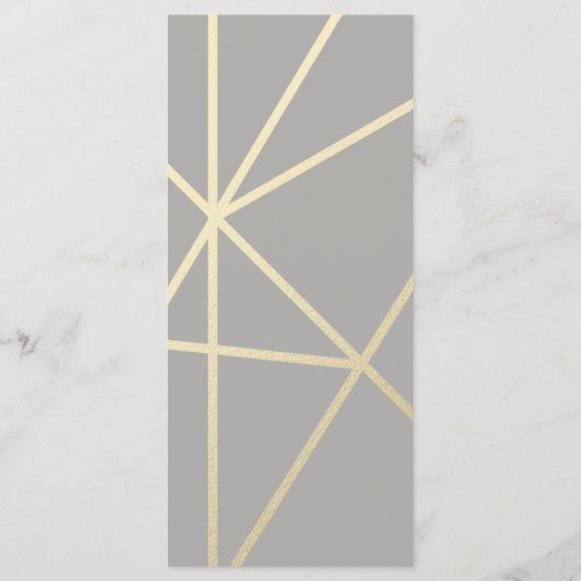 geometrisch | Duif Grijs en Goud Menu (Achterkant)