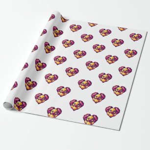 Geometrisch eendje in Crystal Heart Cadeaupapier