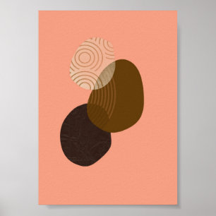 Geometrisch Eenvoudige Boho-Tekeningen Boho Chique Poster