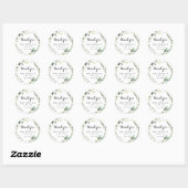 Geometrisch Elegant Goud Dank u Trouwgunst Ronde Sticker (Vel)