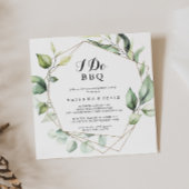 Geometrisch Elegant Goud I Do BBQ Engagement Party Kaart