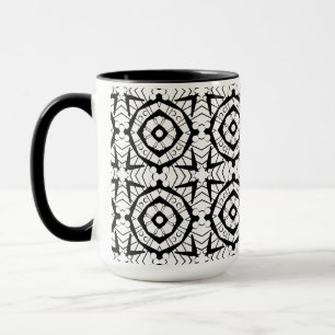Geometrisch en Batik-stijl patroon Mok