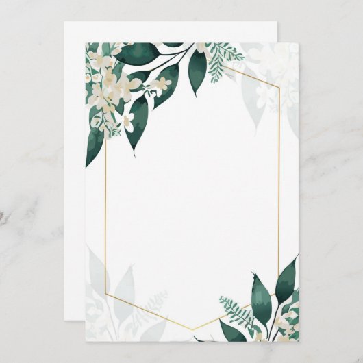 Geometrisch en Bloemen Kaart (Voorkant / Achterkant)