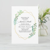 Geometrisch en groen Baby shower Kaart (Staand voorkant)