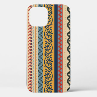 Geometrisch etnisch: naadloze ornamenten achtergro iPhone 12 hoesje