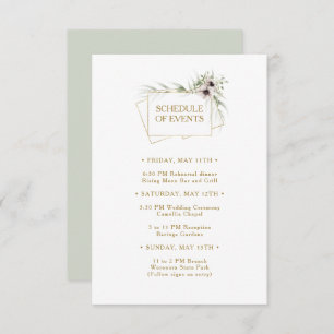 Geometrisch evenementenschema van Eucalyptus Gold Informatiekaartje