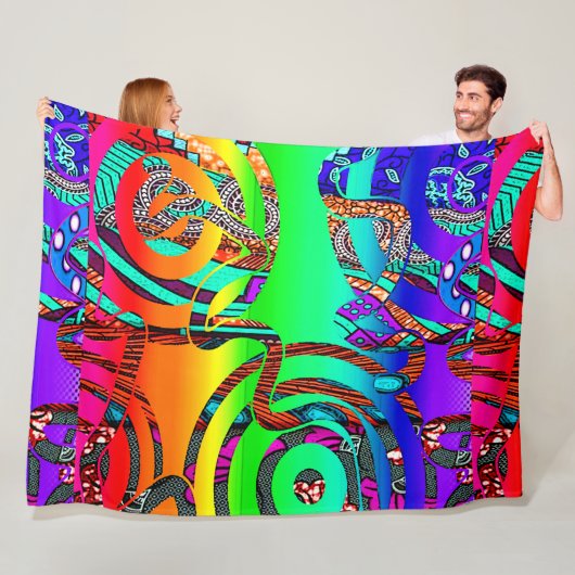 Geometrisch Fleece Deken (In situ)