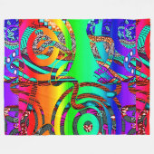 Geometrisch Fleece Deken (Voorkant (Horizontaal))