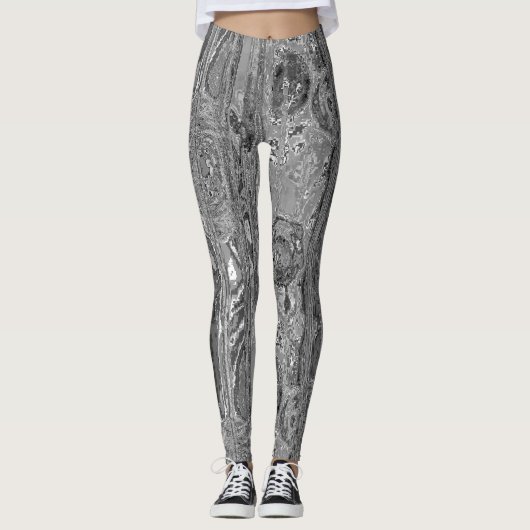 Geometrisch fractaal patroon leggings (Voorkant)