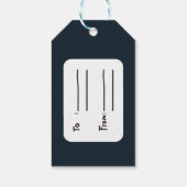 Geometrisch gedrukt cadeaulabel (Achterkant)