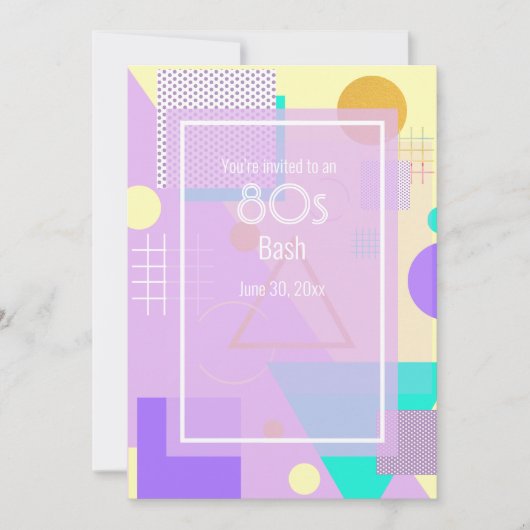 Geometrisch geel aankondiging (Voorkant)