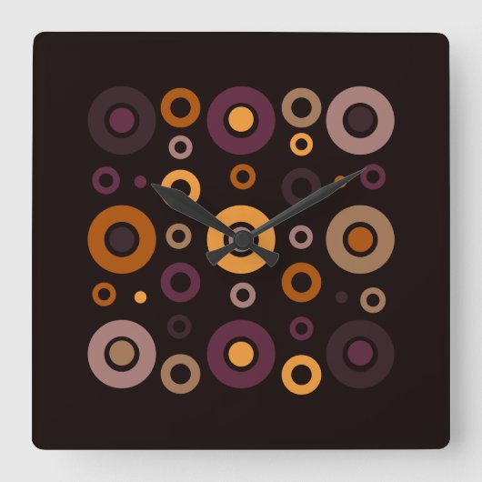 Geometrisch gemiddelde moderne Herfst Vierkante Klok (Voorkant)