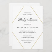 Geometrisch geneutraliseerd Baby shower Kaart (Voorkant / Achterkant)