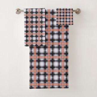 Geometrisch geruit patroon geruit bruin bad handdoek