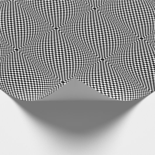 Geometrisch geruite illusie: kunst. cadeaupapier (Hoek)