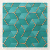 geometrisch glazen onderzetter (Voorkant)