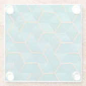 geometrisch glazen onderzetter (Achterkant)