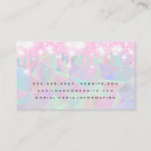 Geometrisch | Glitter Pixie Dust Drip | Sparkle Visitekaartje (Achterkant)