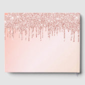 Geometrisch glitter roos van zoete 16e verjaardags gastenboek (Achterkant)