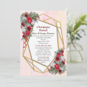 Geometrisch - Glitter Wedding Shower - Uitnodiging (Staand voorkant)