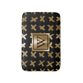 Geometrisch Golden Abstract Badmat (Voorkant Verticaal)